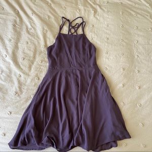 Lulus Good Deeds Dusty Purple Skater Dress